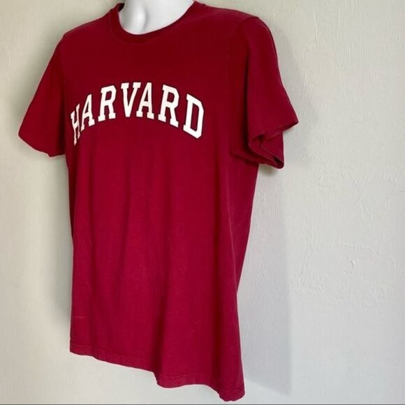 Harvard University Cotton Crimson Tee Shirt Medium - Picture 4 of 6